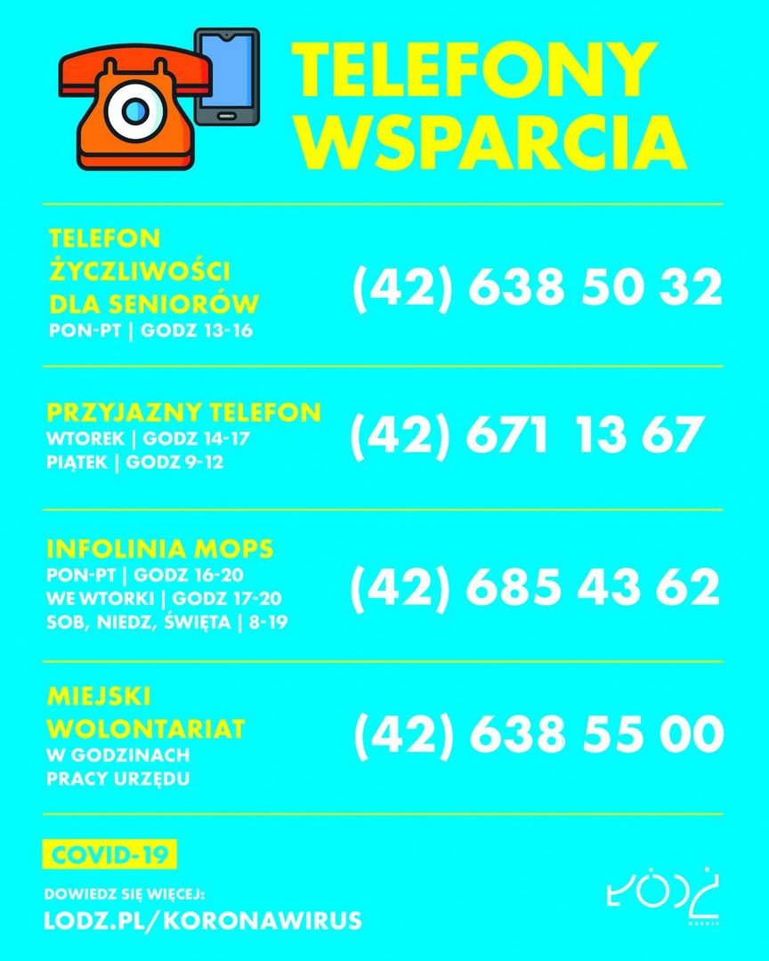 Telefony wsparcia - COVID-19